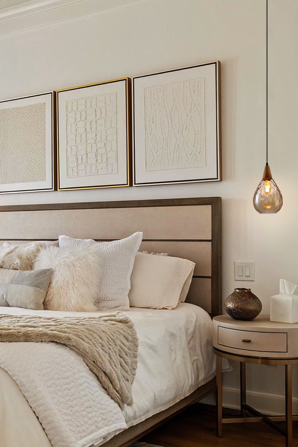 Lampa Wisząca Modern z Żebrowanym Szklanym Kloszem - 7