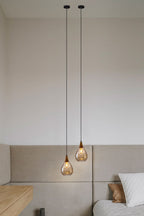 Lampa Wisząca Modern z Żebrowanym Szklanym Kloszem - 8