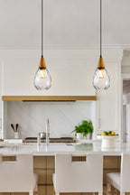 Lampa Wisząca Modern z Żebrowanym Szklanym Kloszem - 9
