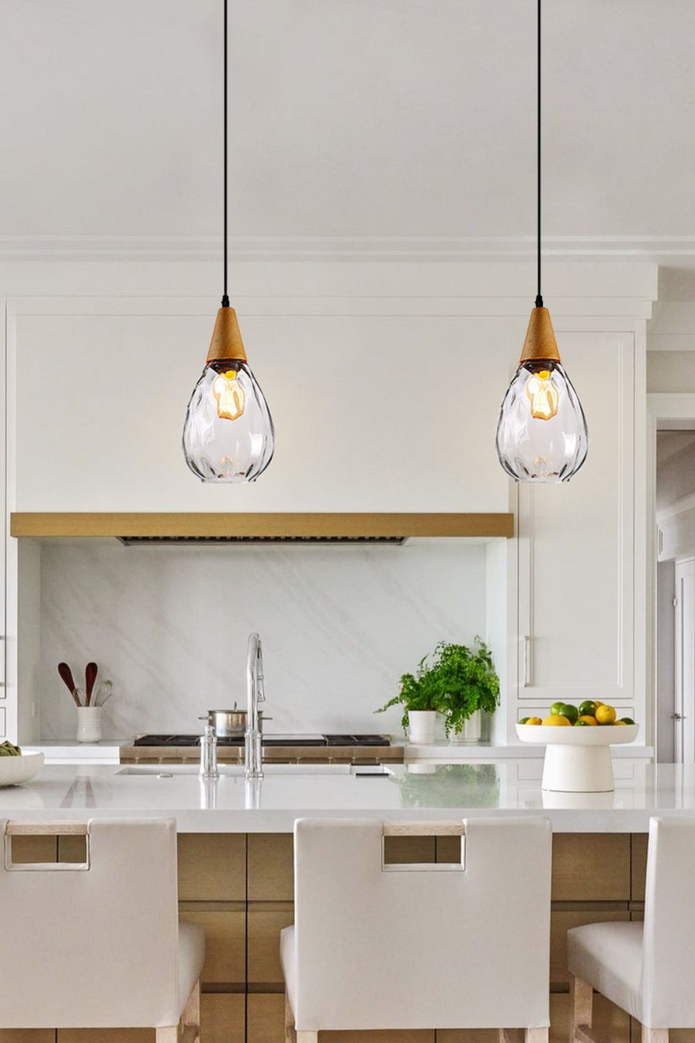 Lampa Wisząca Modern z Żebrowanym Szklanym Kloszem - 9