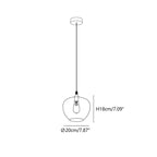 Lampa Wisząca Modern z Dymionym Szklanym Kloszem - 3