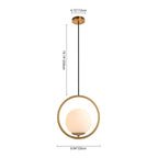 Lampa Wisząca Nowoczesna z Matowym Szklanym Kloszem - 12
