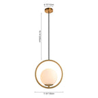 Lampa Wisząca Nowoczesna z Matowym Szklanym Kloszem - 13