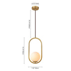 Lampa Wisząca Nowoczesna z Matowym Szklanym Kloszem - 14