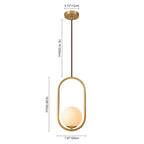 Lampa Wisząca Nowoczesna z Matowym Szklanym Kloszem - 15