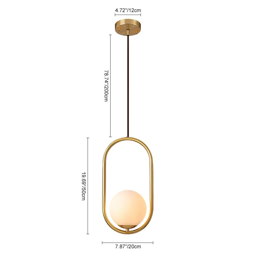 Lampa Wisząca Nowoczesna z Matowym Szklanym Kloszem - 15