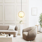 Lampa Wisząca Nowoczesna z Matowym Szklanym Kloszem