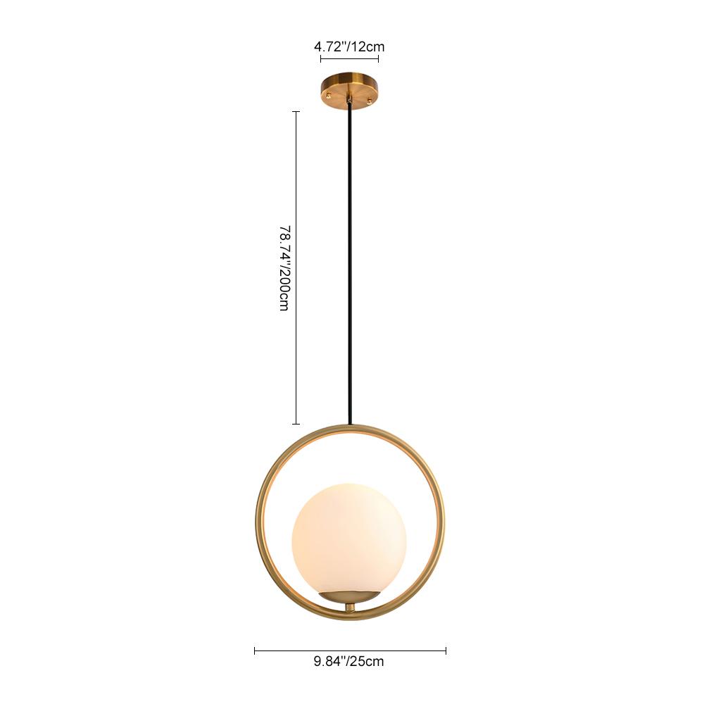 Lampa Wisząca Nowoczesna z Matowym Szklanym Kloszem