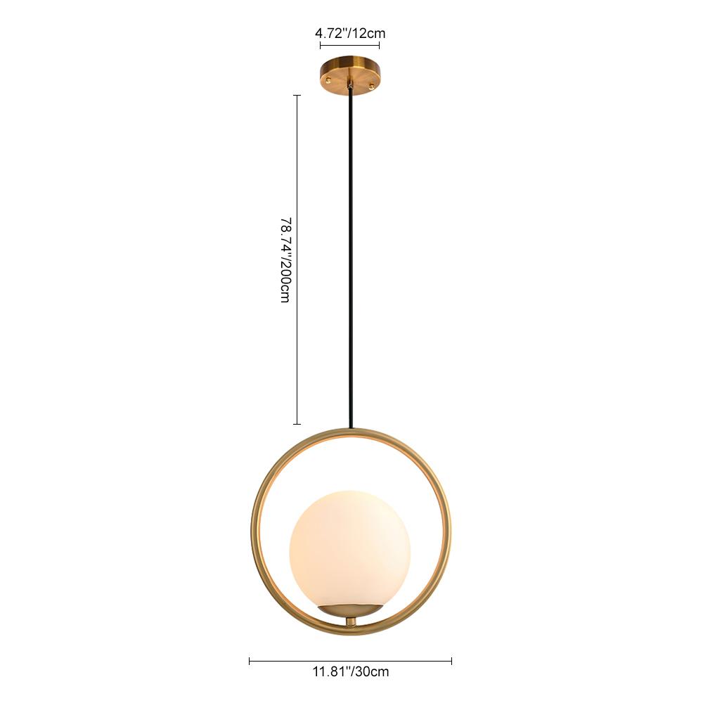 Lampa Wisząca Nowoczesna z Matowym Szklanym Kloszem - 9