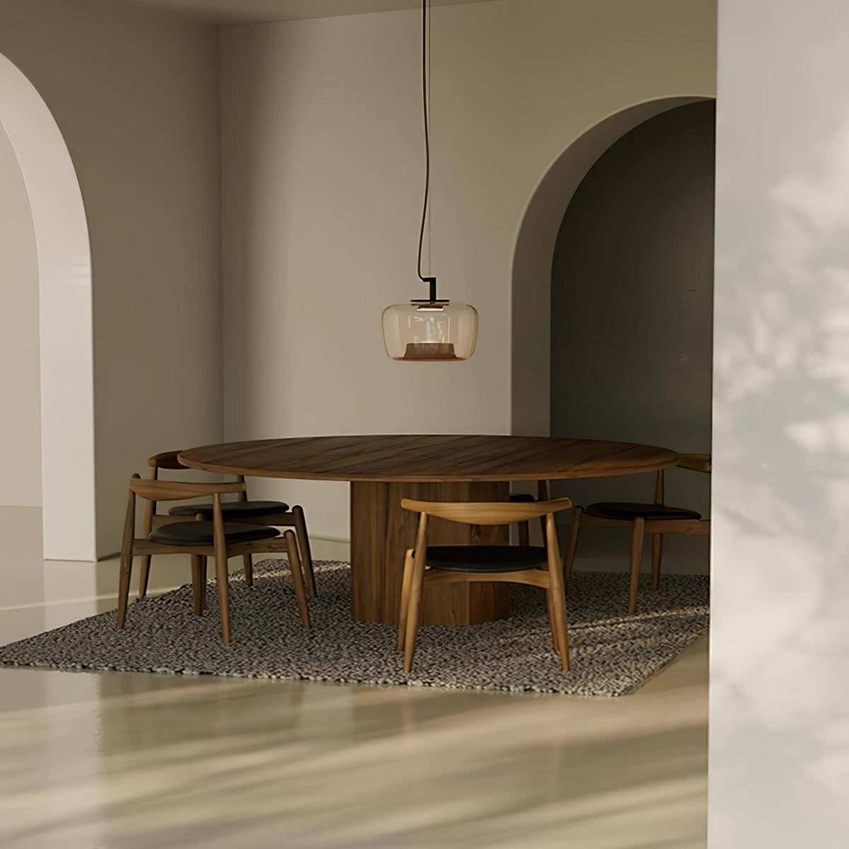 Lampa Wisząca Nowoczesna ze Szklanym Kloszem i Wbudowanym LED - 8
