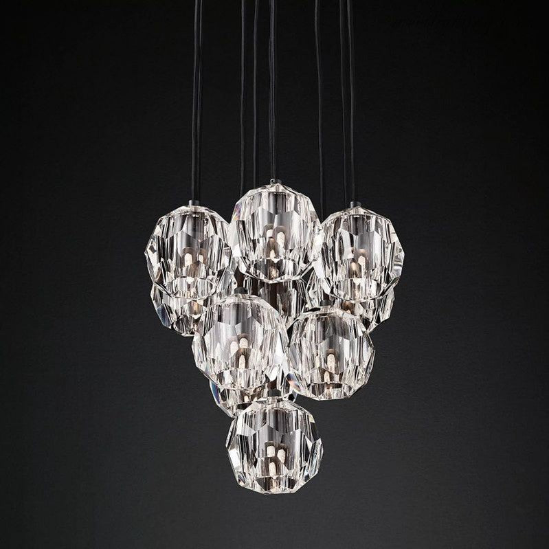 Lampa Wisząca Modern z Kryształowymi Kulami Kaskada - 12