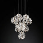 Lampa Wisząca Modern z Kryształowymi Kulami Kaskada - 14