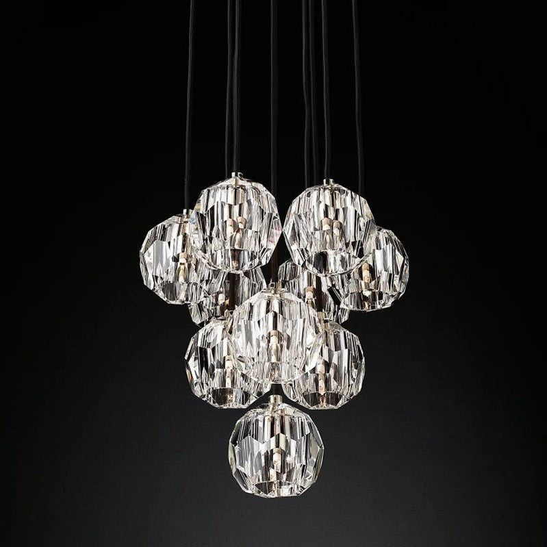 Lampa Wisząca Modern z Kryształowymi Kulami Kaskada - 14