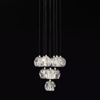 Lampa Wisząca Modern z Kryształowymi Kulami Kaskada - 18