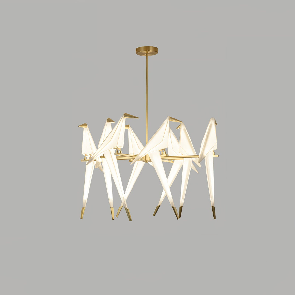Lampa Wisząca Nowoczesna z Origami Ptakami na Gałęzi - 17