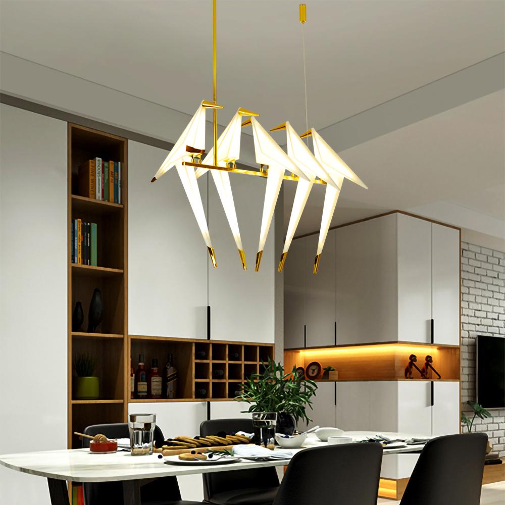 Lampa Wisząca Nowoczesna z Origami Ptakami na Gałęzi - 18
