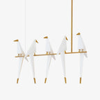Lampa Wisząca Nowoczesna z Origami Ptakami na Gałęzi - 3