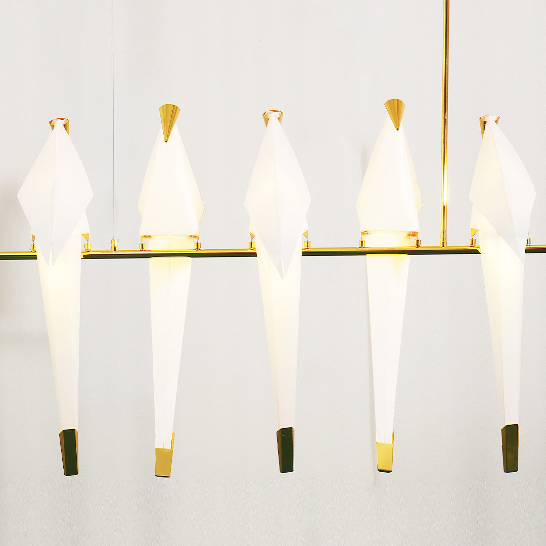 Lampa Wisząca Nowoczesna z Origami Ptakami na Gałęzi - 25