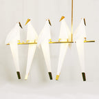 Lampa Wisząca Nowoczesna z Origami Ptakami na Gałęzi - 7
