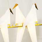 Lampa Wisząca Nowoczesna z Origami Ptakami na Gałęzi - 9