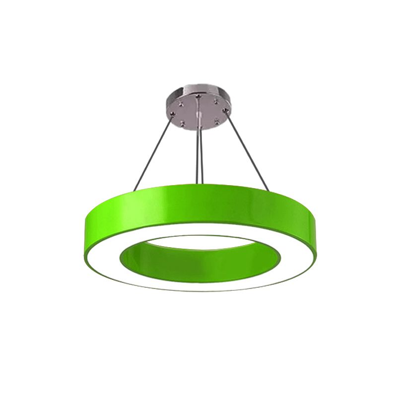 Lampa Wisząca Okrągła Ring Nowoczesna z Regulacją Wysokości - Zielony