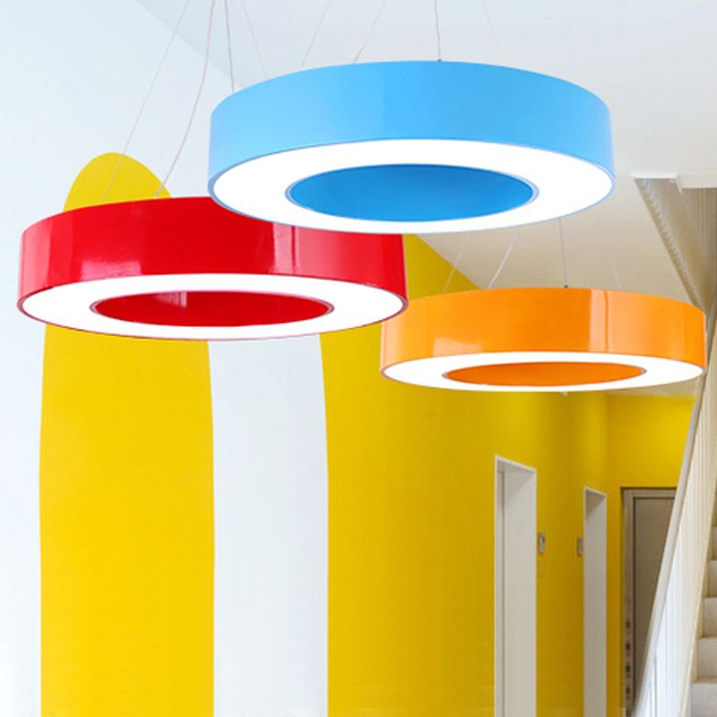 Lampa Wisząca Okrągła Ring Nowoczesna z Regulacją Wysokości