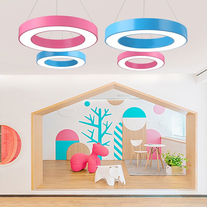 Lampa Wisząca Okrągła Ring Nowoczesna z Regulacją Wysokości - 8