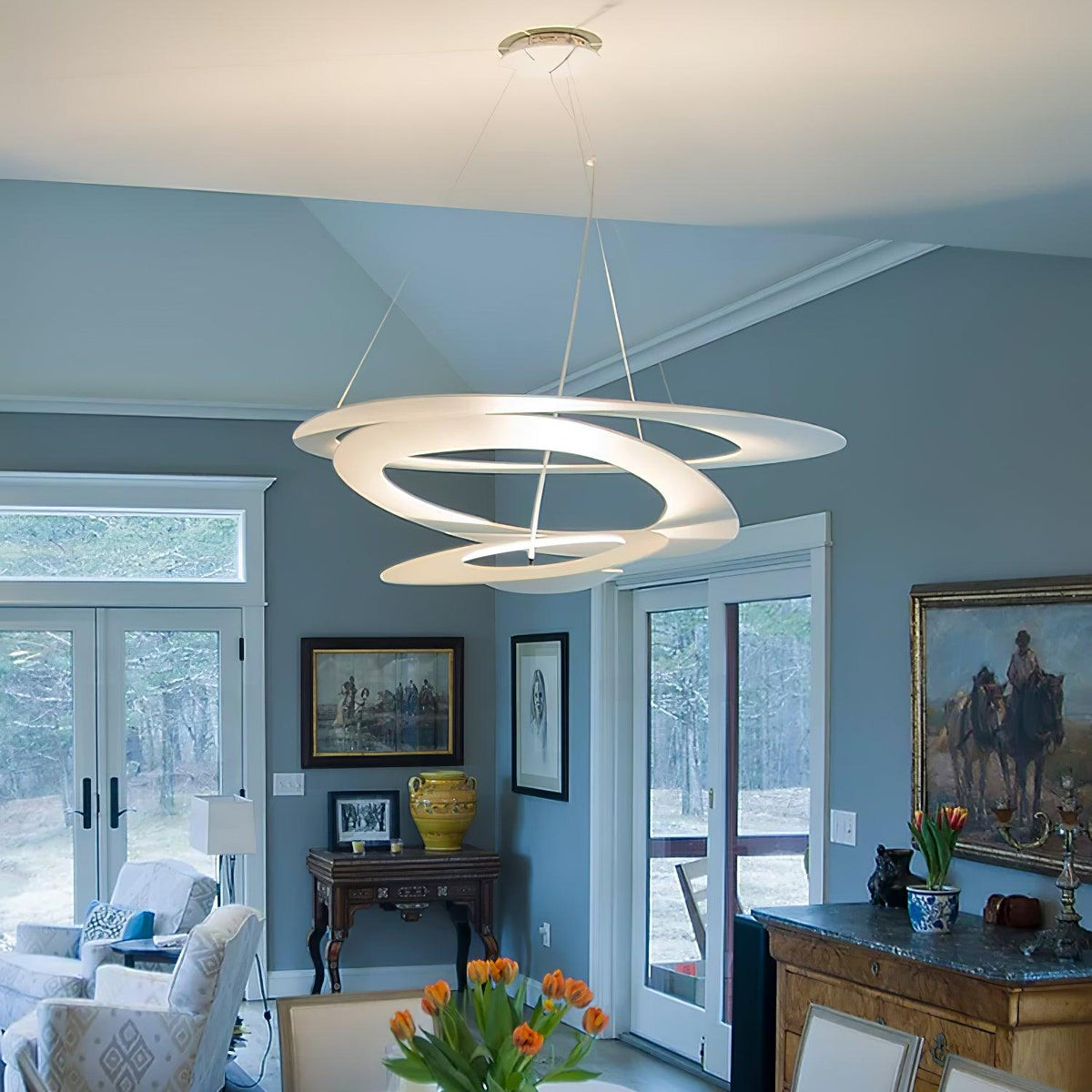 Lampa Wisząca Spiralna Nowoczesna z Regulowaną Wysokością - 10