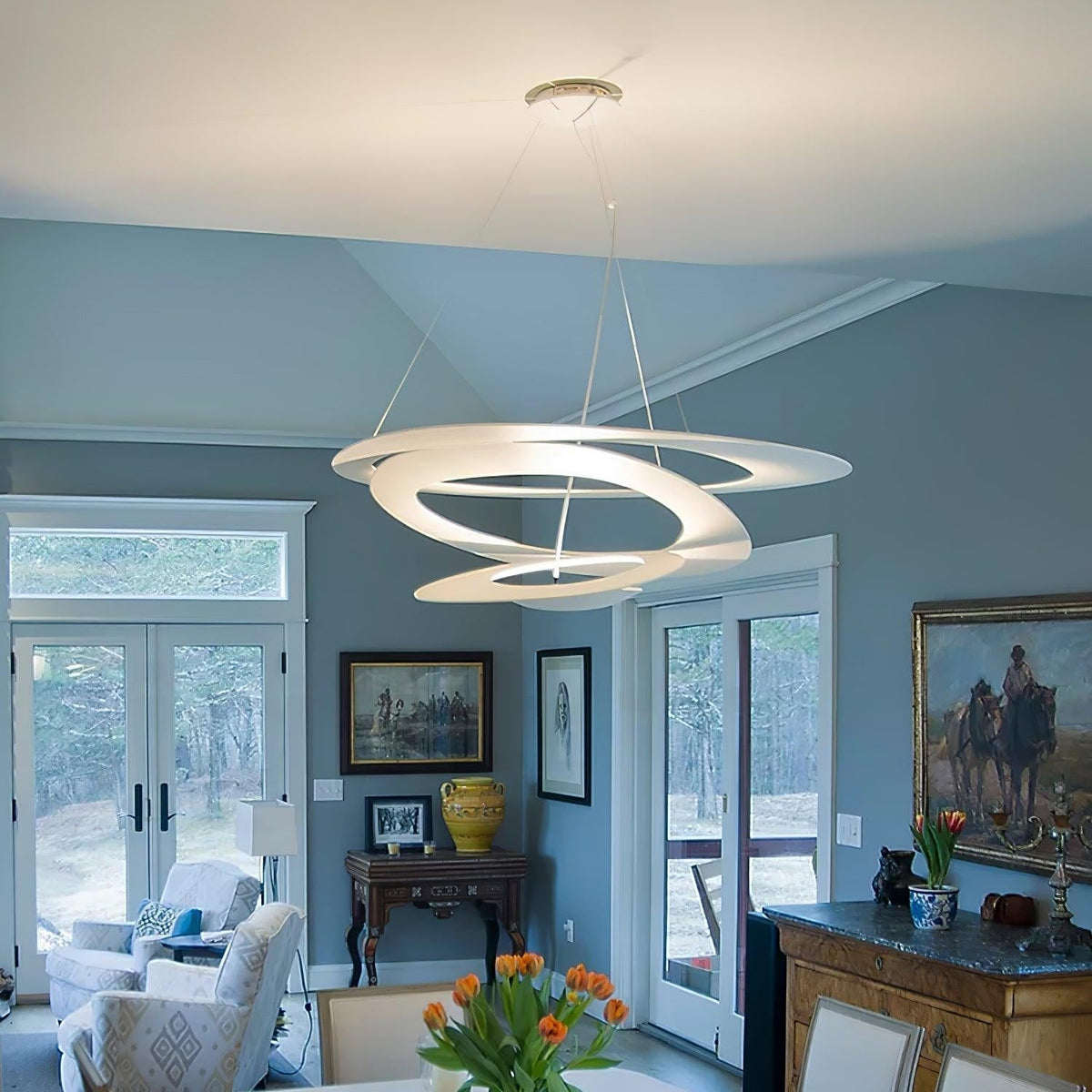 Lampa Wisząca Spiralna Nowoczesna z Regulowaną Wysokością - 22