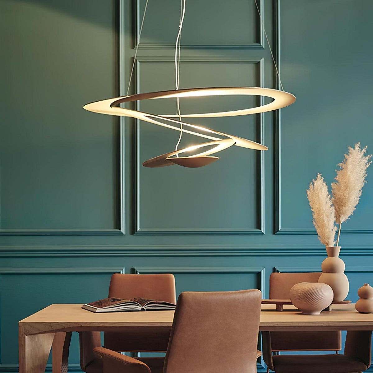 Lampa Wisząca Spiralna Nowoczesna z Regulowaną Wysokością - 7