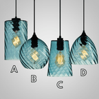 Lampa Wisząca Retro ze Szklanym Kloszem Skręcanym - 12