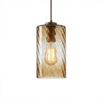 Lampa Wisząca Retro ze Szklanym Kloszem Skręcanym - 25