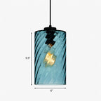 Lampa Wisząca Retro ze Szklanym Kloszem Skręcanym - 26