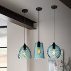 Lampa Wisząca Retro ze Szklanym Kloszem Skręcanym - 3