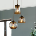 Lampa Wisząca Retro ze Szklanym Kloszem Skręcanym - 7