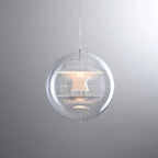 Lampa Wisząca Retro z Przezroczystym Szklanym Kloszem - Biały