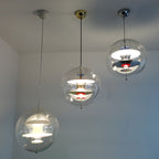 Lampa Wisząca Retro z Przezroczystym Szklanym Kloszem - 13