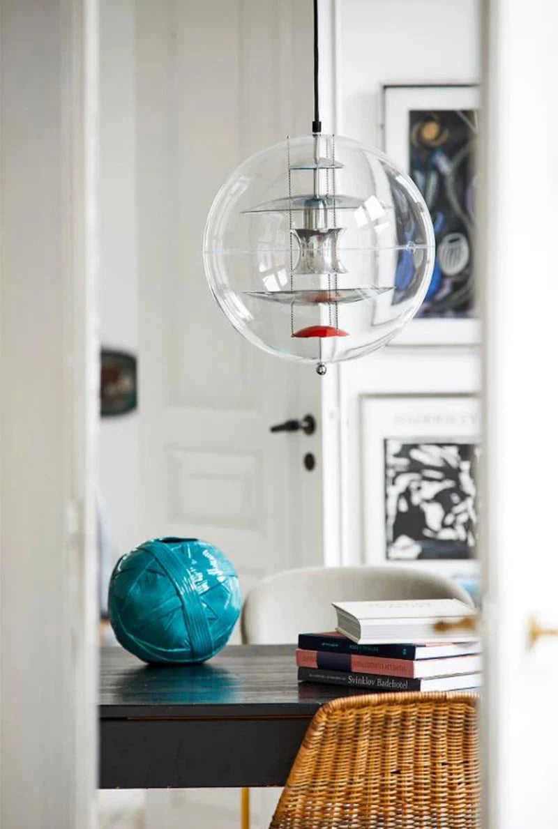 Lampa Wisząca Retro z Przezroczystym Szklanym Kloszem - 20