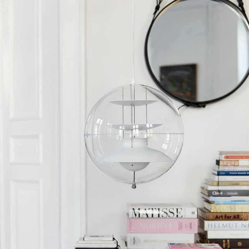 Lampa Wisząca Retro z Przezroczystym Szklanym Kloszem - 21