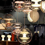 Lampa Wisząca Retro z Przezroczystym Szklanym Kloszem - 28