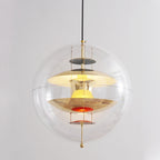 Lampa Wisząca Retro z Przezroczystym Szklanym Kloszem