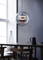 Lampa Wisząca Retro z Przezroczystym Szklanym Kloszem - 7