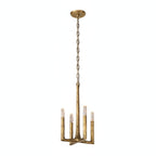 Lampa Wisząca Rustykalna z 4 Punktami Świetlnymi i Metalową Ramą