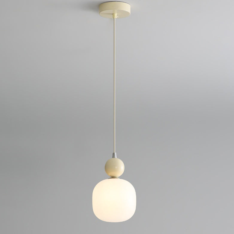 Lampa Wisząca Skandynawska ze Szklanym Kloszem i Kulistym Elementem - 10