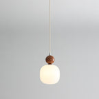 Lampa Wisząca Skandynawska ze Szklanym Kloszem i Kulistym Elementem - 13