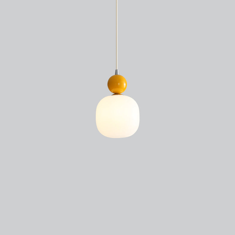 Lampa Wisząca Skandynawska ze Szklanym Kloszem i Kulistym Elementem - 15