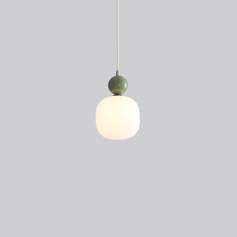 Lampa Wisząca Skandynawska ze Szklanym Kloszem i Kulistym Elementem - 16