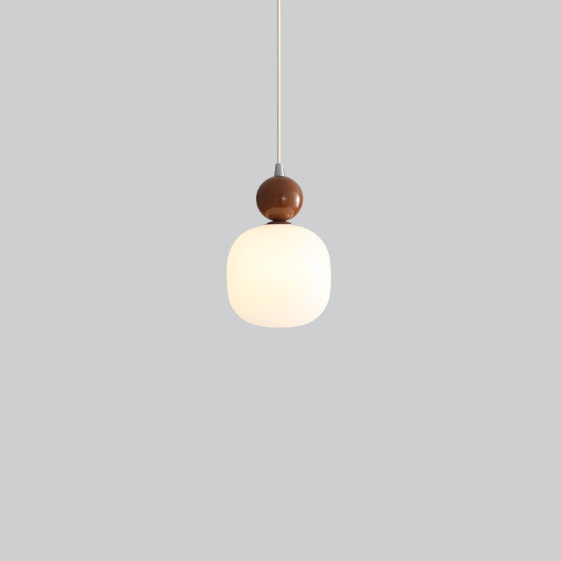 Lampa Wisząca Skandynawska ze Szklanym Kloszem i Kulistym Elementem - 17