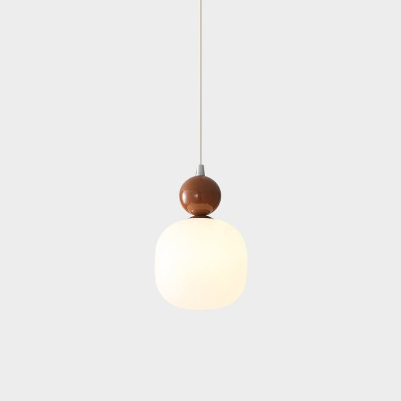 Lampa Wisząca Skandynawska ze Szklanym Kloszem i Kulistym Elementem - 19