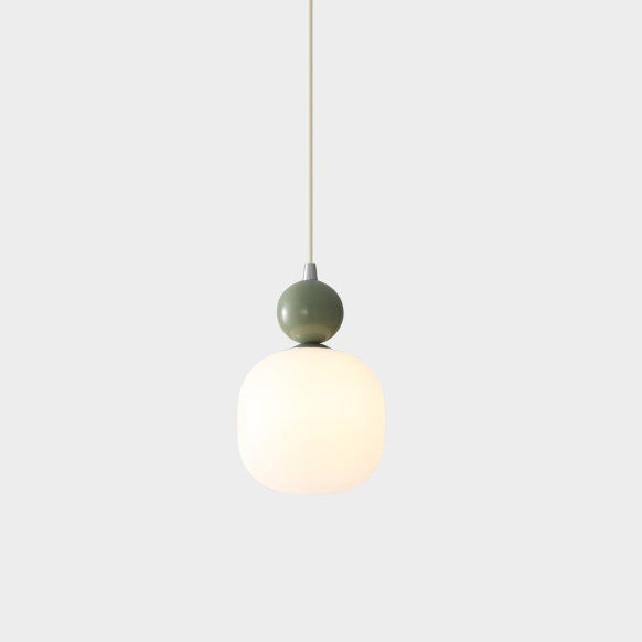 Lampa Wisząca Skandynawska ze Szklanym Kloszem i Kulistym Elementem - 21